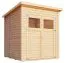 Gartenhaus 1,99 x 1,91 Meter (inkl. Dach) | aus Holz | aus vorgefertigten Elementen| unbehandelt | mit Pultdach Abbildung