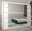 250 cm breiter Kleiderschrank mit 3 Türen | 10 Fächer | Farbe: Weiß Abbildung