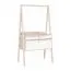 Kommode mit Wickelaufsatz Hildrid 03, Farbe: Akazie / Weiß - Abmessungen: 185 x 98 x 64 cm (H x B x T)
