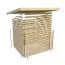 Saunahaus "Iida" SET mit Ofen 9 KW, Farbe: Natur - 508 x 276 cm (B x T), Grundfläche: 13,1 m²