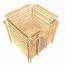 Sauna "Kirsa" SET AKTION mit bronzierter Tür, Kranz & Ofen externe Steuerung easy 9 KW - 224 x 184 x 202 cm (B x T x H)