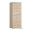 Kleiderschrank / Drehtürenschrank | Eiche | 1 Türe | 202 x 80 x 52 cm | Einfarbig | Holzoptik | 2 Meter hoher Schrank | dezente Griffe, silberfarben