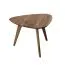Ovaler Couchtisch Erdre 01, aus Massivholz Eiche, geölt, hochwertig verarbeitet, Maße: 69 x 67 x 41,5 cm, Farbe: Tabacco, minimalistisch und natürlich