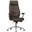 Bürodrehstuhl XXL Apolo 25, Farbe: Braun / Chrom, mit breiter Rückenlehne und Sitzfläche