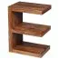 Beistelltisch in E Form Apolo 179, Farbe: Sheesham - Abmessungen: 60 x 30 x 45 cm (H x B x T), aus Sheesham Massivholz