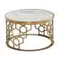 Wohnzimmertisch rund aus Marmor, Farbe: Marmoroptik - Abmessungen: 60 x 60 x 36 cm (B x T x H)