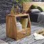 Stilvoller Nachttisch aus Sheesham Massivholz, Farbe: Sheesham - Abmessungen: 53 x 45 x 40 cm (H x B x T), mit einzigartiger Maserung