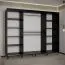 Schiebetürenschrank mit drei Türen Jotunheimen 60, Farbe: Schwarz - Abmessungen: 208 x 250,5 x 62 cm (H x B x T)