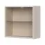 Hängevitrine mit Dunkler Glastür Neiafu 129, Farbe: Kaschmir, Maße: 57 x 60 x 29 cm, inkl. LED-Beleuchtung, zwei Fächer, ein Glaseinlegeboden