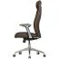 Bürodrehstuhl XXL Apolo 25, Farbe: Braun / Chrom, mit breiter Rückenlehne und Sitzfläche
