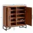 Schuhschrank aus Sheesham Massivholz, Farbe: Sheesham - Abmessungen: 105 x 100 x 40 cm (H x B x T)