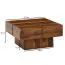 Wohnzimmertisch rund aus Sheesham Massivholz, Farbe: Sheesham - Abmessungen: 57,5 x 57,5 x 30 cm (B x T x H)