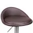 Thekenhocker mit Rückenlehne, Farbe: Braun / Silber, Höhenverstellbar & 360° Drehbar