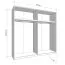 Kleiderschrank | schlichtes Design | Farbe: Eiche light Port | 1 Spiegeltür | 2 Kleiderstangen | Maße: 220 x 61 x 217,5 cm | ABS-Kanten | 2 Fächer