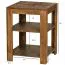 Sehr kleines Regal aus Sheesham Massivholz, Farbe: Sheesham - Abmessungen: 60 x 44 x 44 cm (H x B x T), mit 2 Fächern