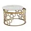 Wohnzimmertisch rund aus Marmor, Farbe: Marmoroptik - Abmessungen: 60 x 60 x 36 cm (B x T x H)
