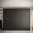 Kleiderschrank im schlichten Design Beskiden 16, Farbe: Schwarz - Abmessungen: 236,5 x 100 x 47 cm (H x B x T)