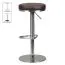 Gut gepolsterter Barstuhl, Farbe: Braun / Silber, Höhenverstellbar & 360° Drehbar