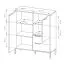 Moderne Kommode mit schlichten Design Fouchana 08, Farbe: Schwarz / Eiche Artisan - Abmessungen: 123 x 103 x 39,5 cm (H x B x T), mit Soft-Close-System