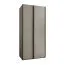 Kleiderschrank / Schiebetürenschrank | Soft-Close | 2 Kleiderstangen | 245,5 x 110 x 64 cm | 6 Fächer | 2 Schiebetüren | Farbe: Kaschmir | ABS-Kanten