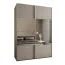 Kleiderschrank / Schiebetürenschrank | Spiegel | Soft-Close | 11 Fächer | 2 Schiebetüren | 2 Kleiderstangen | 245,5 x 180 x 64 cm | Farbe: Kaschmir