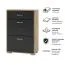 Schuhschrank Stepino | Farbe: Eiche Artisan / Anthrazit matt | 2 Klippfächer | 1 Schublade |Garderobe | 60 x 30 x 88,5 cm | Flur