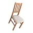Esszimmerstuhl Orenburg, bequem gepolsterte Sitzfläche, Bezug in beige, Sitzhöhe 47 cm, Polsterung aus T-25 Schaum, Buchenmassivholz in Nuss hell