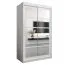 Schiebetürenschrank / Kleiderschrank Aizkorri 02B mit Spiegel, Farbe: Weiß matt - Abmessungen: 200 x 120 x 62 cm (H x B x T)