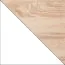 Spiegel Arowana 21, Farbe: Eiche / Weiß Glanz - Abmessungen: 56 x 123 x 5 cm (H x B x T)