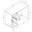 Jugendzimmer - Schreibtisch Garian 10, Farbe: Eiche / Weiß / Grau  -  Abmessungen: 82 x 120 x 50 cm (H x B x T)