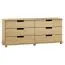 Kommode Kiefer massiv Vollholz natur 001 - Abmessung 80 x 180 x 42 cm (H x B x T)