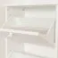 Schuhschrank Kiefer Vollholz massiv weiß lackiert Junco 211 - Abmessung 150 x 58 x 30 cm