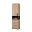 Schlafzimmer - Set | Eckkleiderschrank - Set N Fafe | 3-teilig | Farbe: Eiche Artisan / Schwarz | Soft-Close-System | Kommode | Schrank