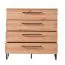 Schlafzimmer Komplett - Set A Crina, 6-teilig, Farbe: Eiche Artisan / Grau, ABS-Kanten, ein Doppelbett, zwei Nachtkommoden, eine Kommode, ein Kleiderschrank und ein Spiegel