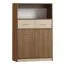 Kommode Pasuruan 05, Farbe: Nuss / Ahorn - Abmessungen: 130 x 85 x 37 cm (H x B x T)