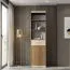 Schrank Pasuruan 04, Farbe: Nuss / Ahorn - Abmessungen: 195 x 54 x 37 cm (H x B x T)