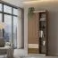 Schrank Pasuruan 03, Farbe: Nuss / Ahorn - Abmessungen: 195 x 85 x 37 cm (H x B x T)