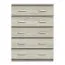 Kommode Pamulang 06, Farbe: Sonoma Eiche - Abmessungen: 112 x 82 x 40 cm (H x B x T)