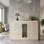 Vitrine Pamulang 03, Farbe: Sonoma Eiche - Abmessungen: 91 x 122 x 40 cm (H x B x T)