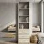 Regal Pamulang 02, Farbe: Sonoma Eiche - Abmessungen: 200 x 52 x 40 cm (H x B x T)