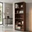 Regal Mojokerto 14, Farbe: Walnuss / Schwarz - Abmessungen: 194 x 70 x 39 cm (H x B x T)