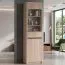Vitrine Popondetta 20, Farbe: Sonoma Eiche - Abmessungen: 200 x 55 x 38 cm (H x B x T)