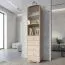 Vitrine Rabaul 27, Farbe: Sonoma Eiche - Abmessungen: 200 x 49 x 40 cm (H x B x T)