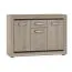 Kommode Kundiawa 06, Farbe: Sonoma Eiche hell / Sonoma Eiche dunkel - Abmessungen: 86 x 120 x 40 cm (H x B x T)