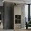 Schrank Kundiawa 28, Farbe: Sonoma Eiche hell / Sonoma Eiche dunkel - Abmessungen: 200 x 70 x 40 cm (H x B x T)
