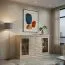 Vitrine Wewak 04, Farbe: Sonoma Eiche - Abmessungen: 117 x 160 x 42 cm (H x B x T)