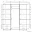 Schiebetürenschrank / Kleiderschrank Rabaul 42, Farbe: Sonoma Eiche - Abmessungen: 210 x 180 x 60 cm (H x B x T)