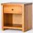 Nachtkommode Kiefer massiv Vollholz Eichefarben Junco 127 - Abmessung: 43 x 40 x 35 cm (H x B x T)