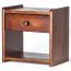 Nachtkommode Kiefer massiv Vollholz Nussfarben Junco 126 - Abmessung: 40 x 40 x 27 cm (H x B x T)