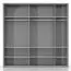 Drehtürenschrank / Kleiderschrank mit Rahmen Siumu 24, Farbe: Weiß / Weiß Hochglanz - 226 x 232 x 60 cm (H x B x T)